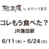 雅正庵の6月出店催事